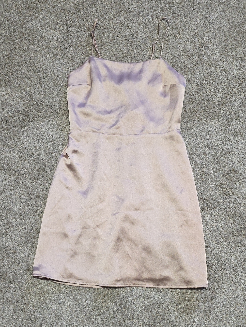 Cotton Candy Lilac Satin Slip Mini Dress
